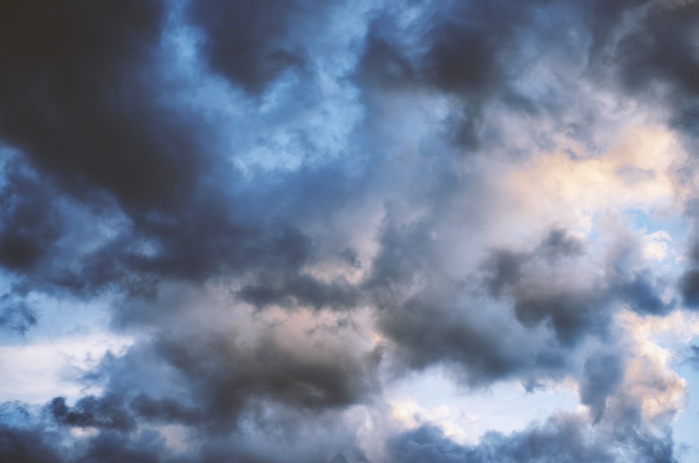 white clouds and blue sky