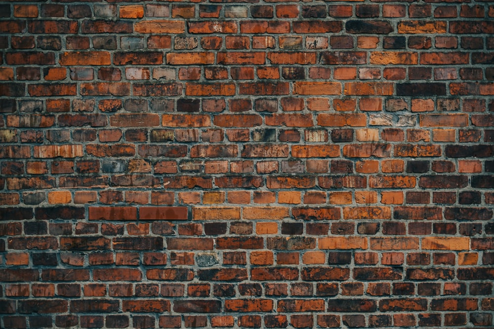 Pared de ladrillo marrón y negro