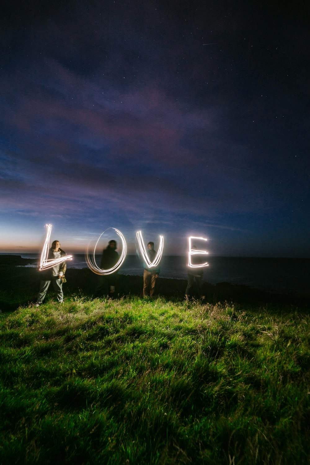 white love neon light signage