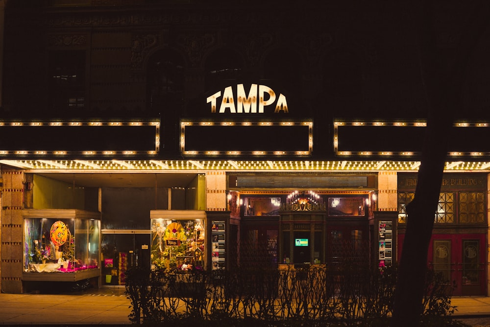 UNKs coffee shop during night time