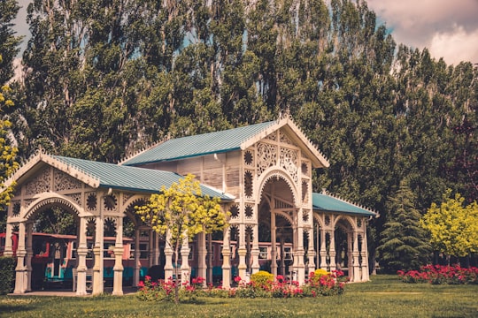 white and green wooden house near green trees during daytime in Eskişehir Turkey