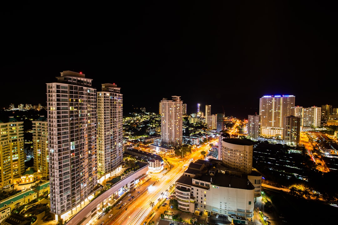 city buildings during night time