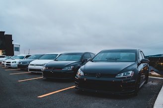black bmw m 3 coupe on parking lot