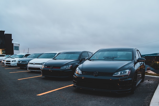 black bmw m 3 coupe on parking lot