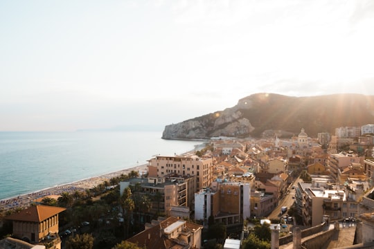 aerial view of city near body of water during daytime in Finale Ligure Italy