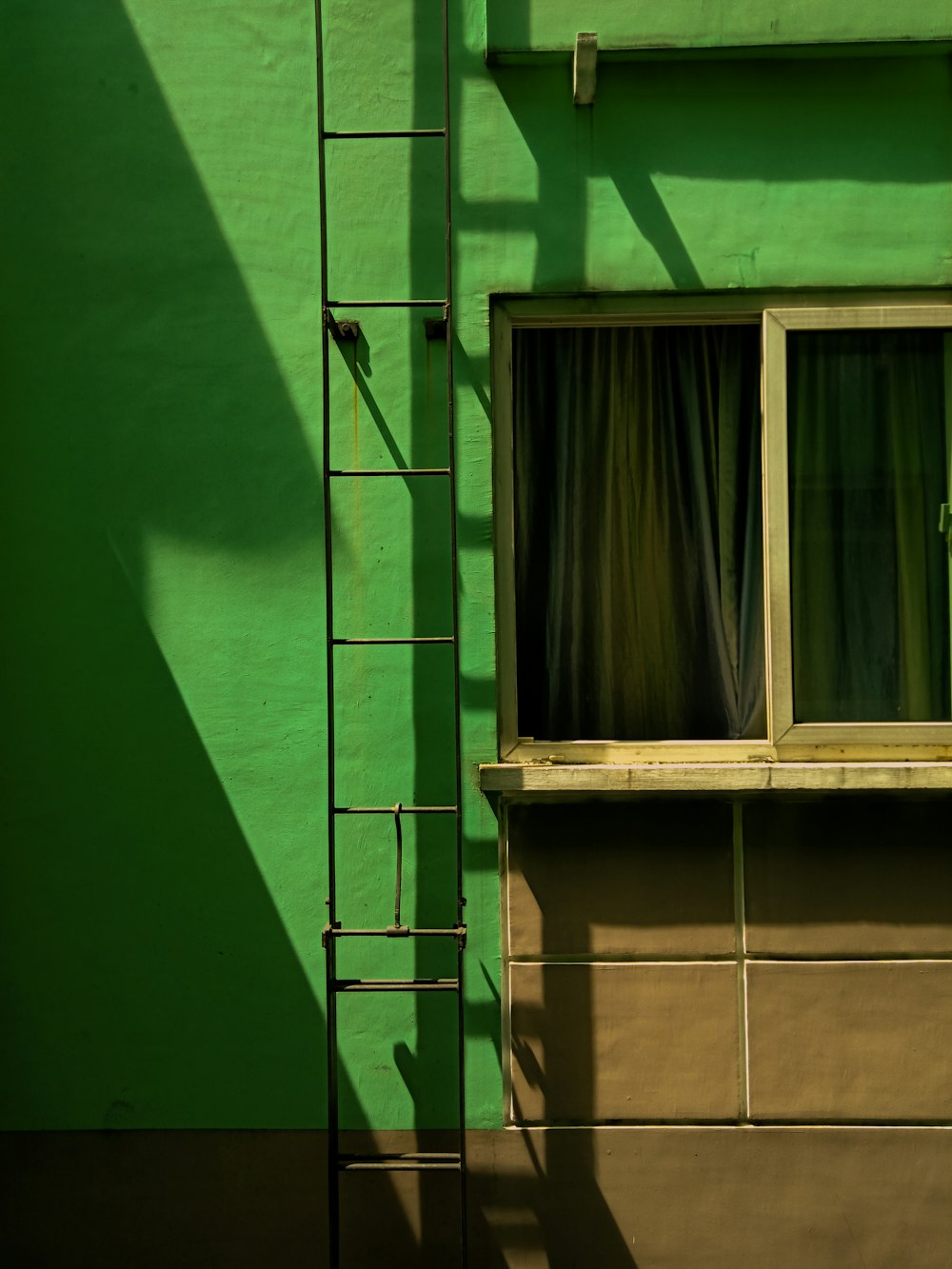 white wooden window frame with white curtain