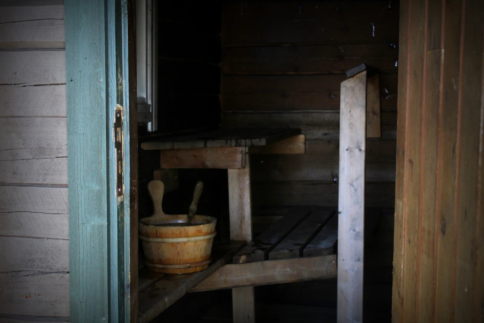 Traditional sauna interior