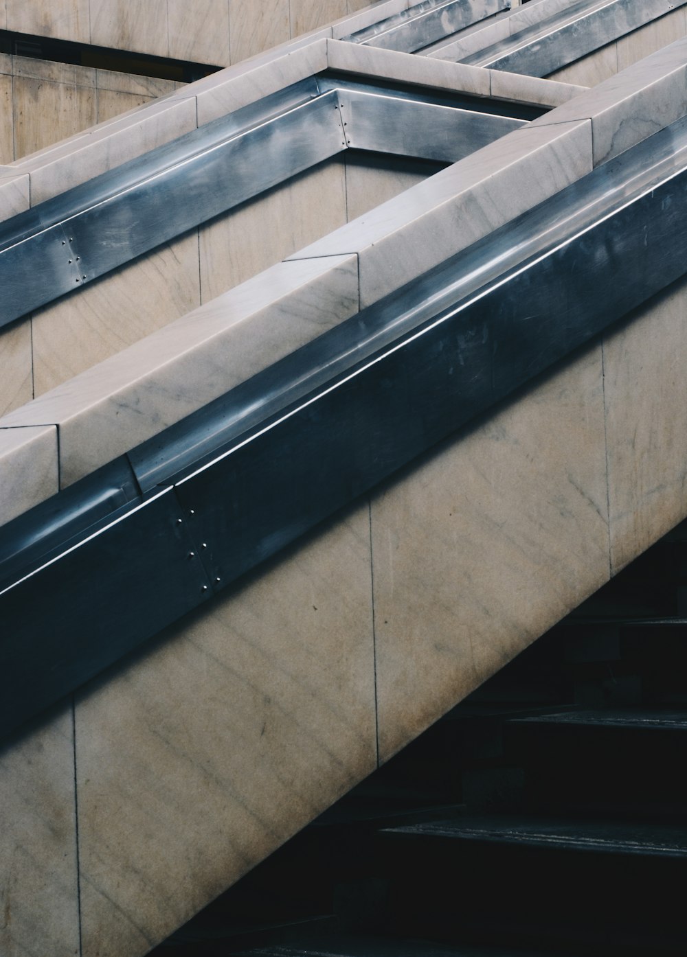 black and brown concrete staircase