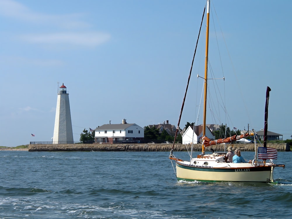 white and blue boat on sea during daytime