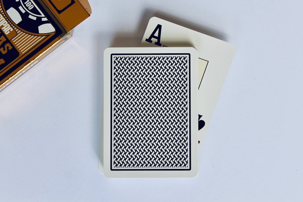 black and white playing card