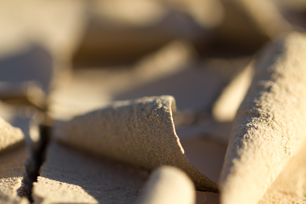 Brauner Sand in Nahaufnahmen