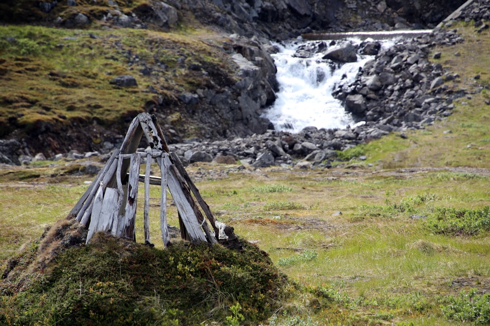 brown wooden bridge over river