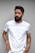 man in white crew neck t-shirt