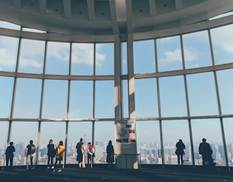 Balcony view overlooking Tokyo Tower from a high-floor apartment.