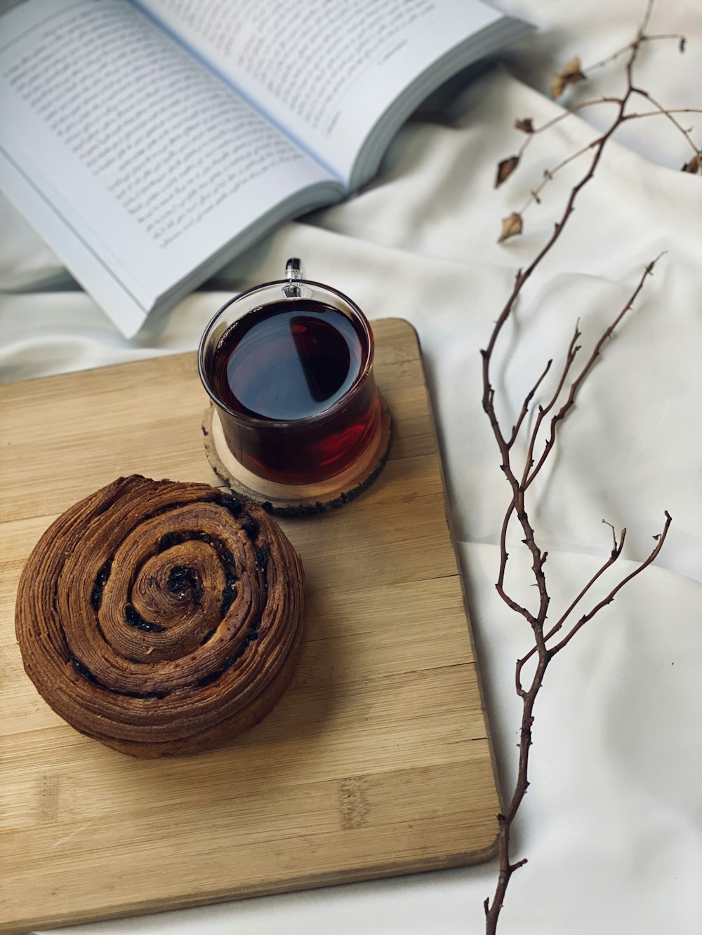 brown round pastry on brown wooden table