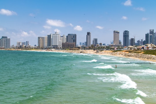 high rise buildings near sea during daytime in Charles Clore Park Israel