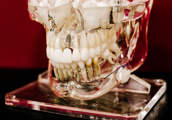 white round beads in clear glass bowl