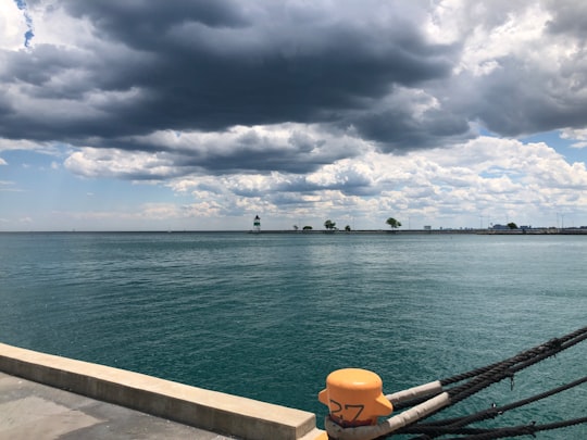 body of water under cloudy sky during daytime in Navy Pier United States