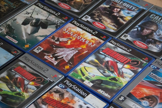 A collection of popular video game covers arranged artistically.