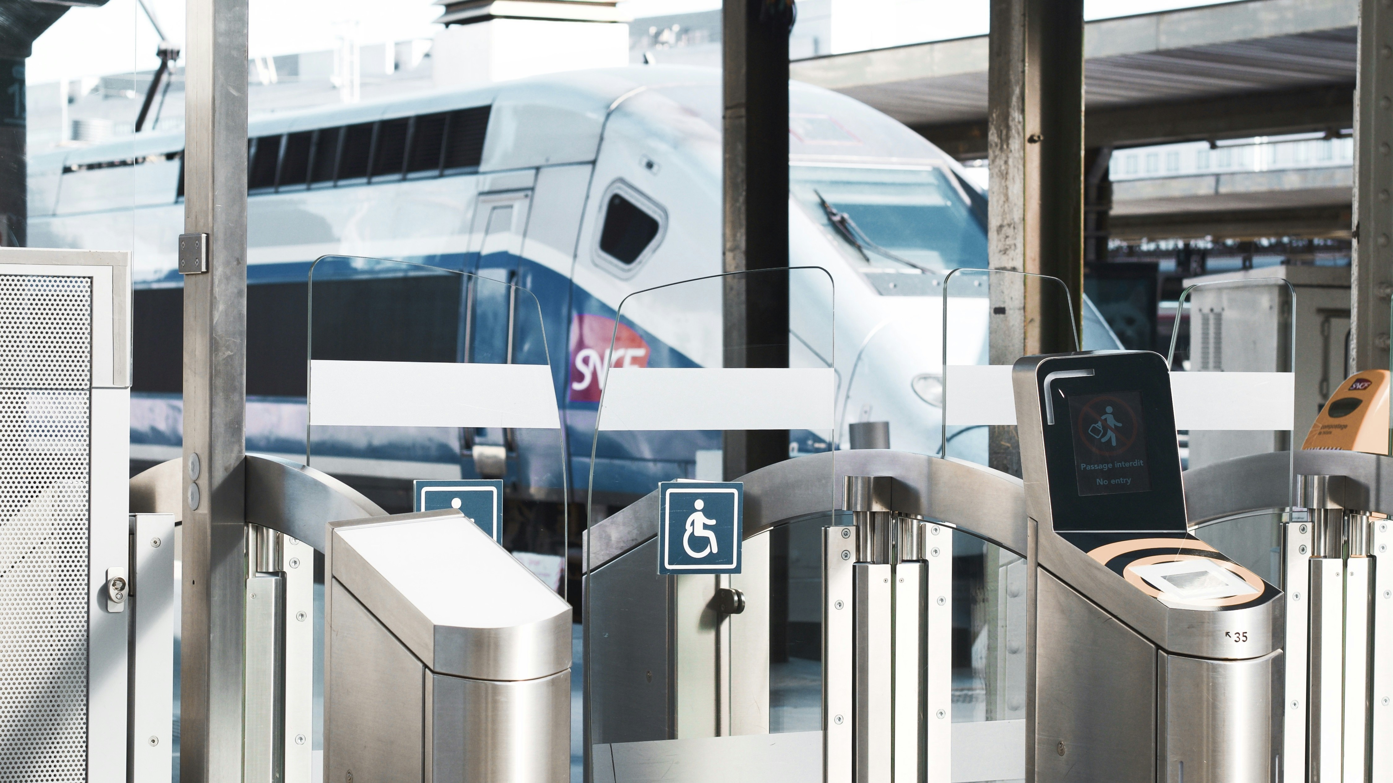 white and blue train during daytime, 