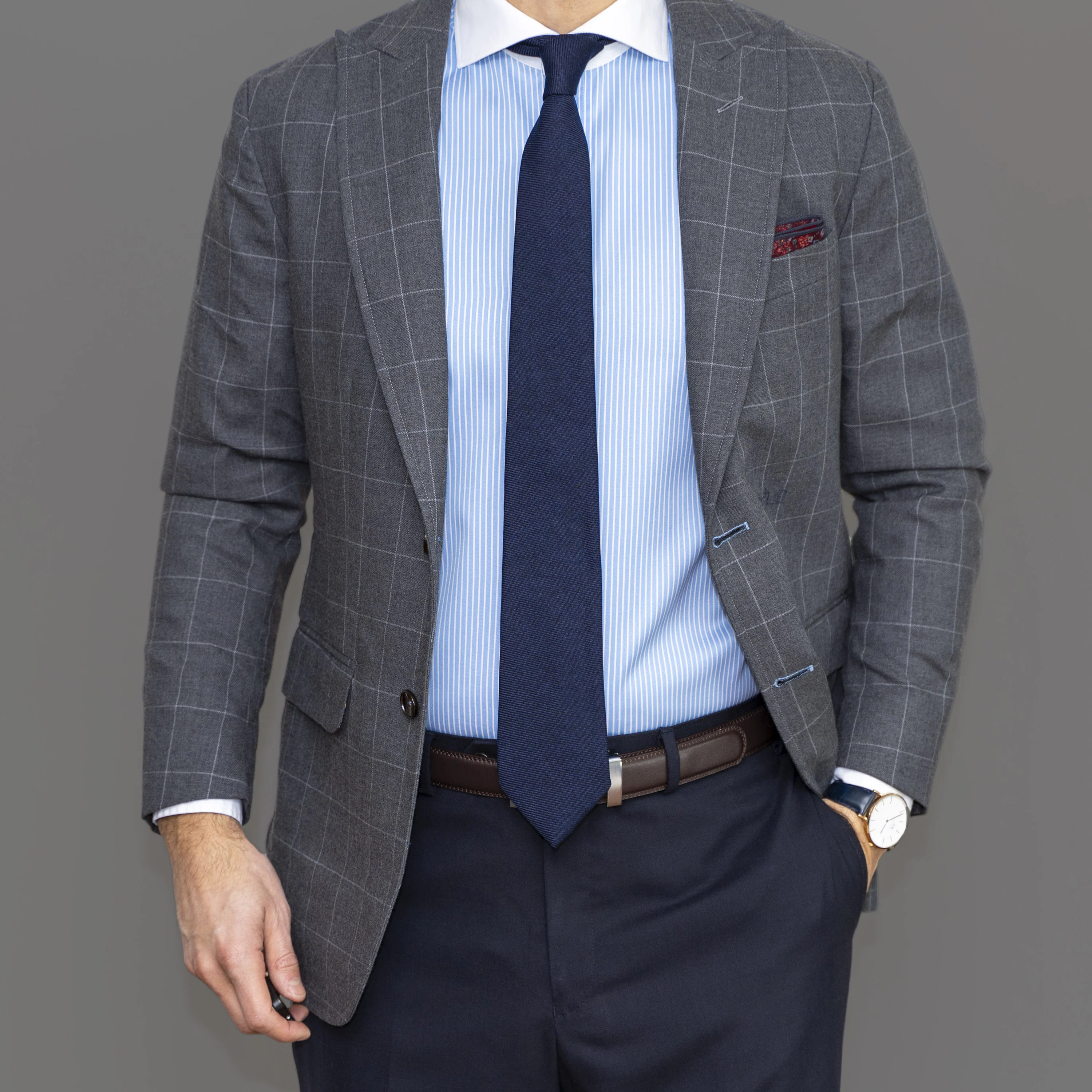 gray dress pants with black jacket Tom Hiddleston wearing Grey Wool Blazer, White Shirt, Dress Pants, Black Leather Oxford Shoes offering both comfort and sophistication for all Man in gray suit jacket