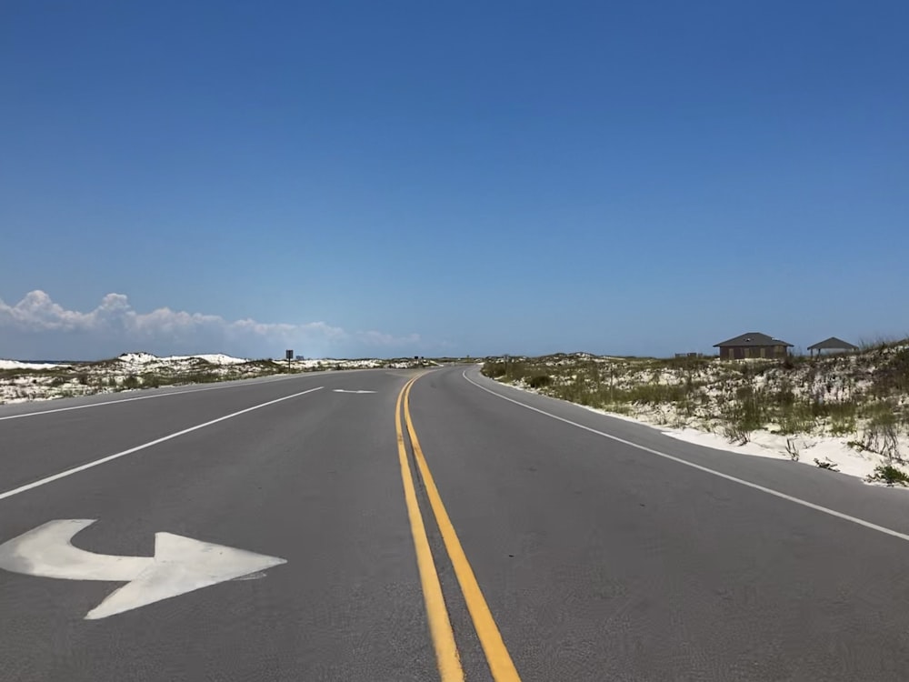 gray concrete road under blue sky during daytime