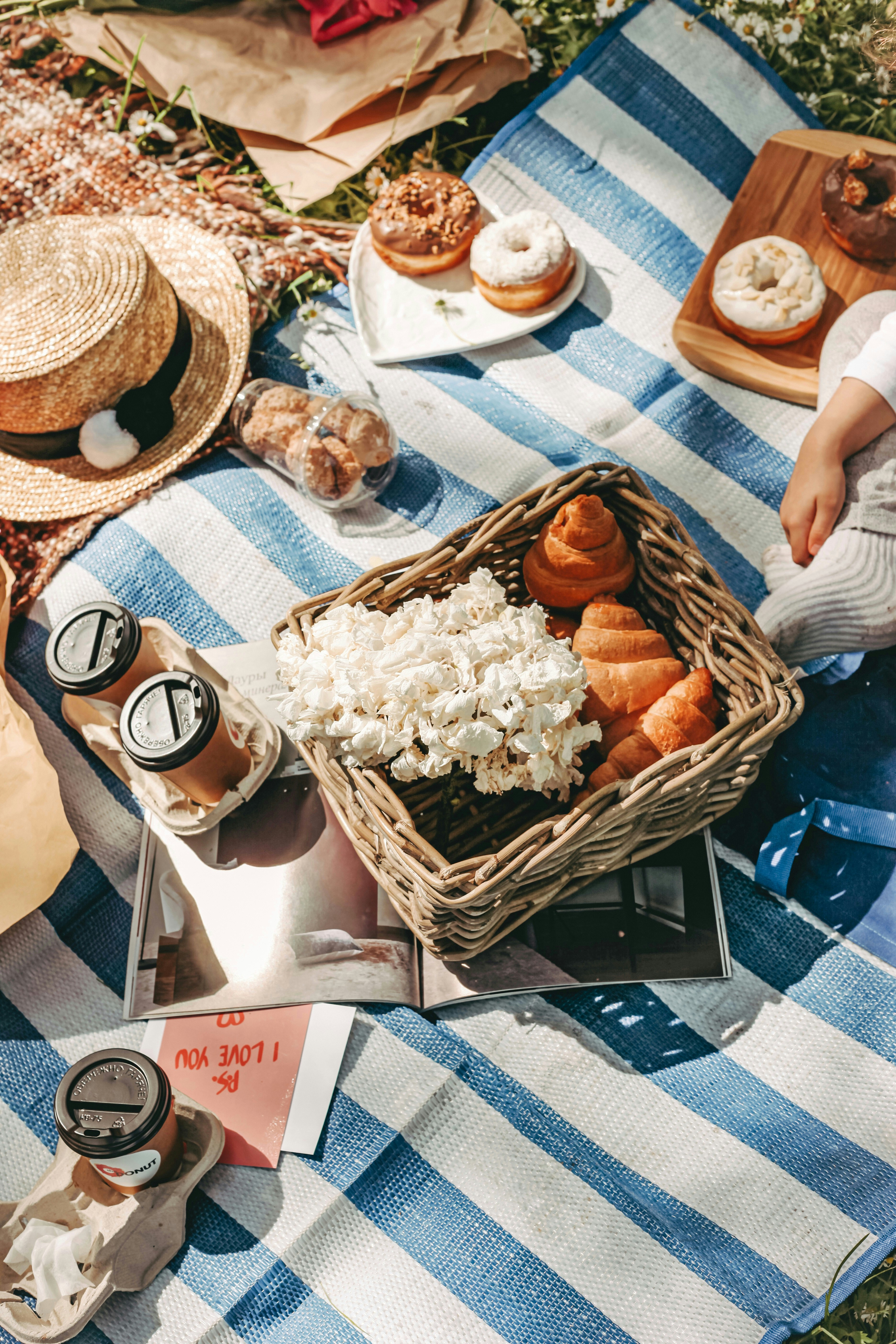 A picnic spread with potato salad