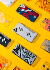 yellow and black letter m