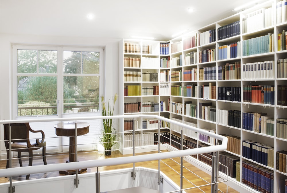 White Wooden Shelf With Books