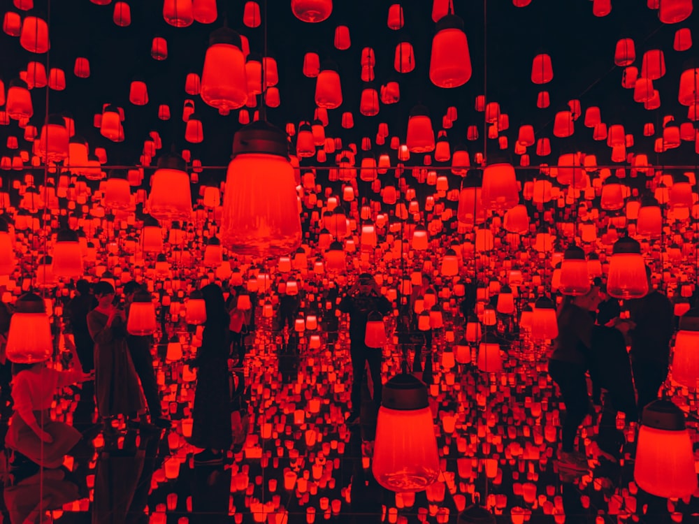 Lot de lanterne rouge et noire