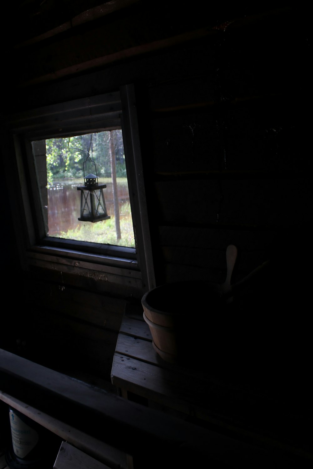 white wooden framed glass window