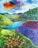 A vibrant painting by Lucy showcasing a colorful landscape.