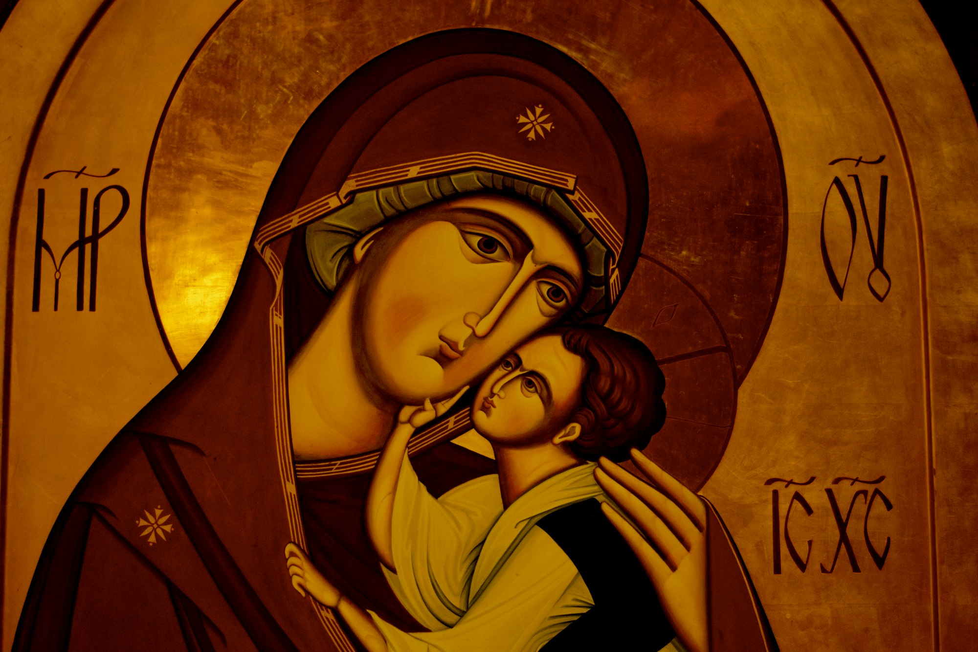 An icon of the Virgin and Child at St Paul's, London. 