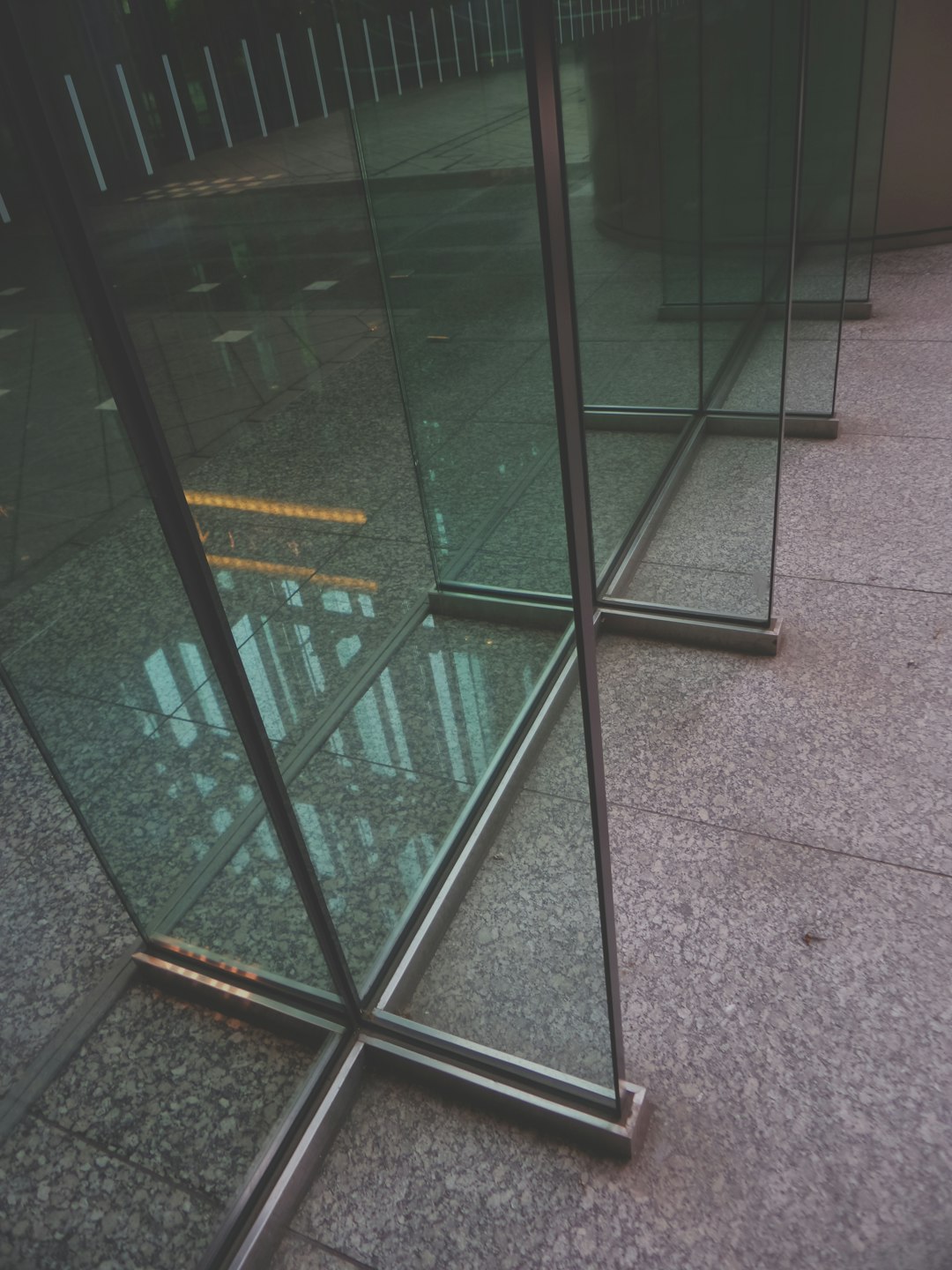 black metal framed glass door