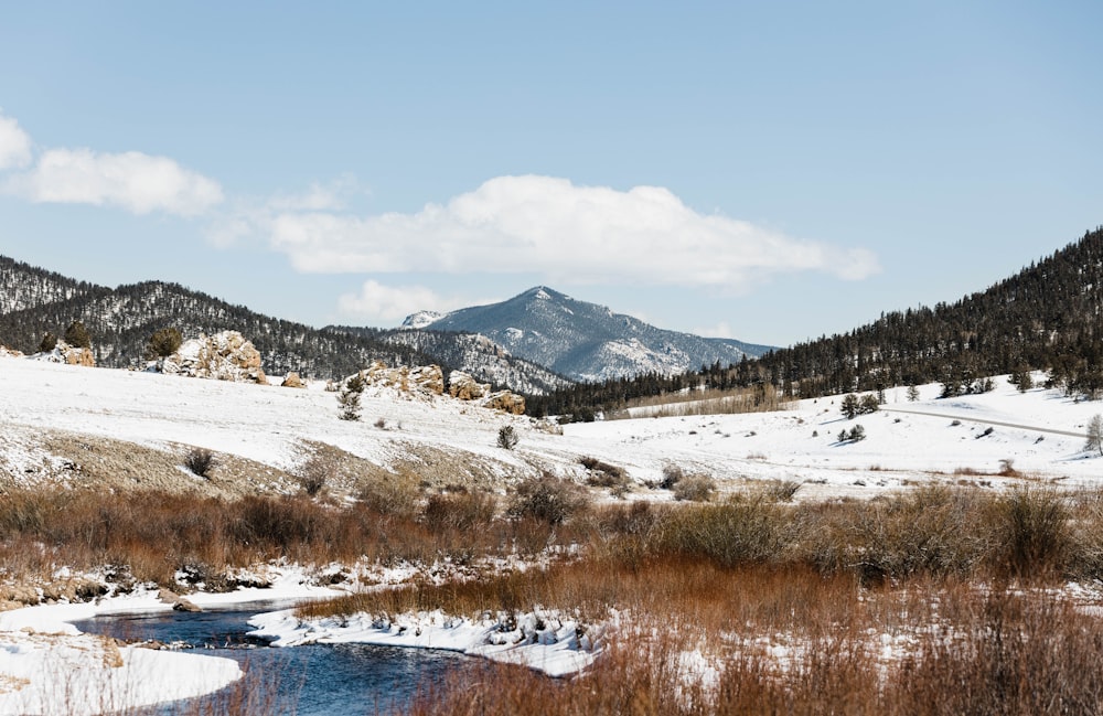 snow covered mountain during daytime