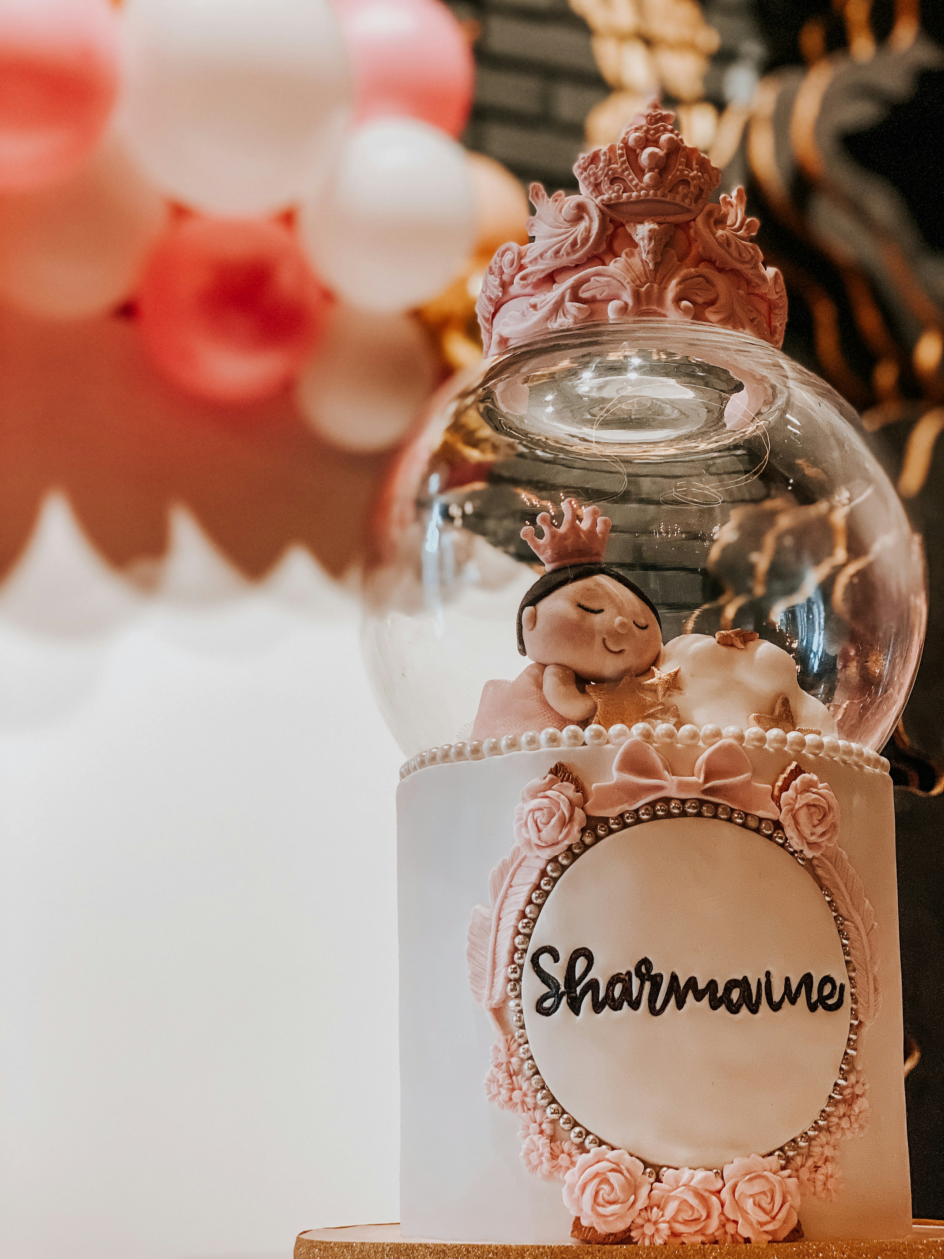 gold and white angel ornament