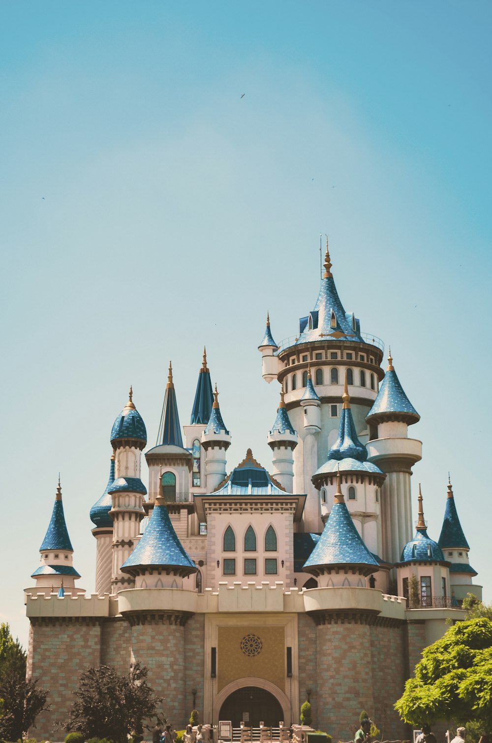 white and blue concrete castle under white sky during daytime