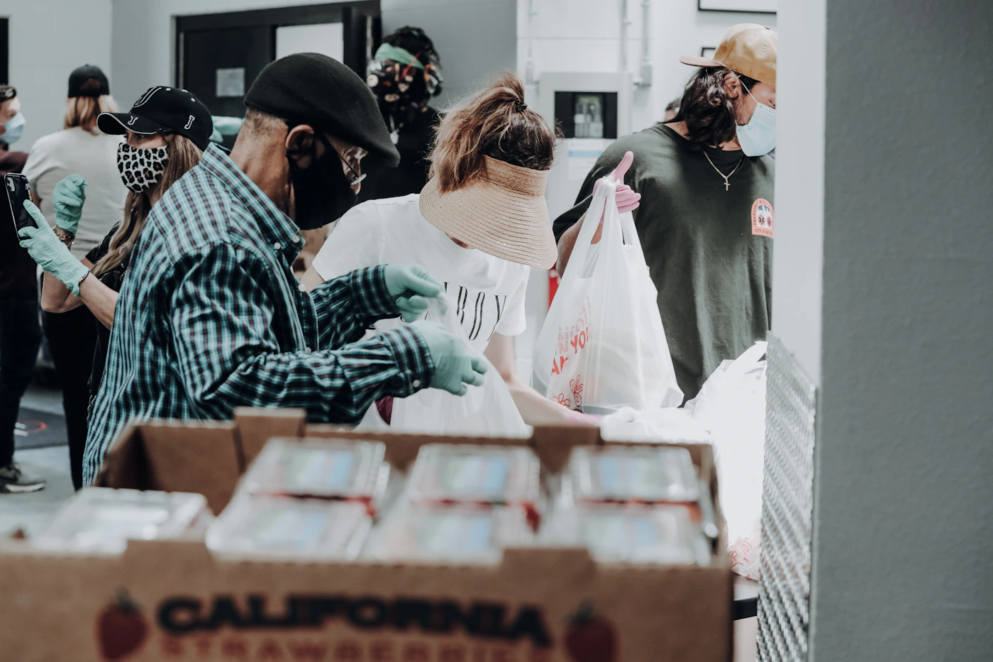 Packages moving through an organized shipping and delivery process
