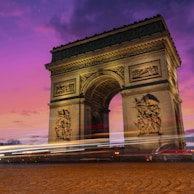 arc de triomphe during dusk