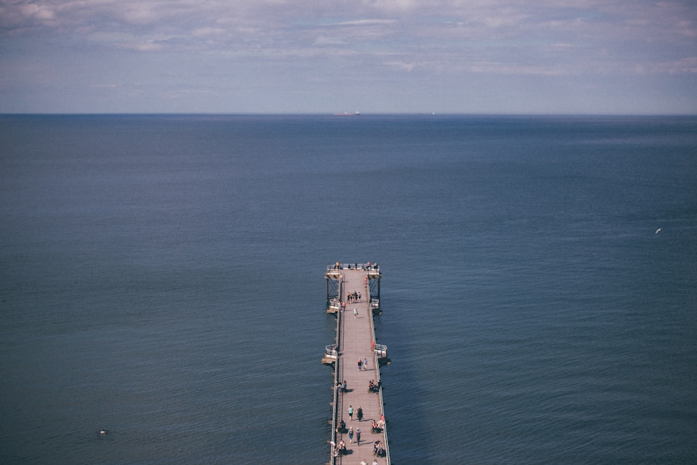 aerial view of white ship on sea during daytime