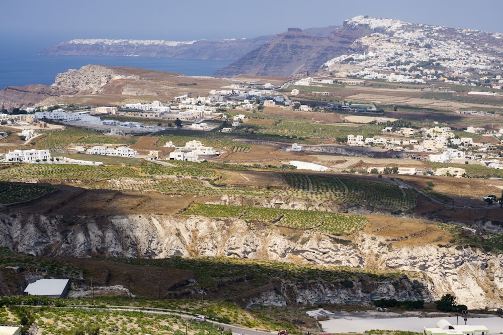 aerial view of city on mountain during daytime