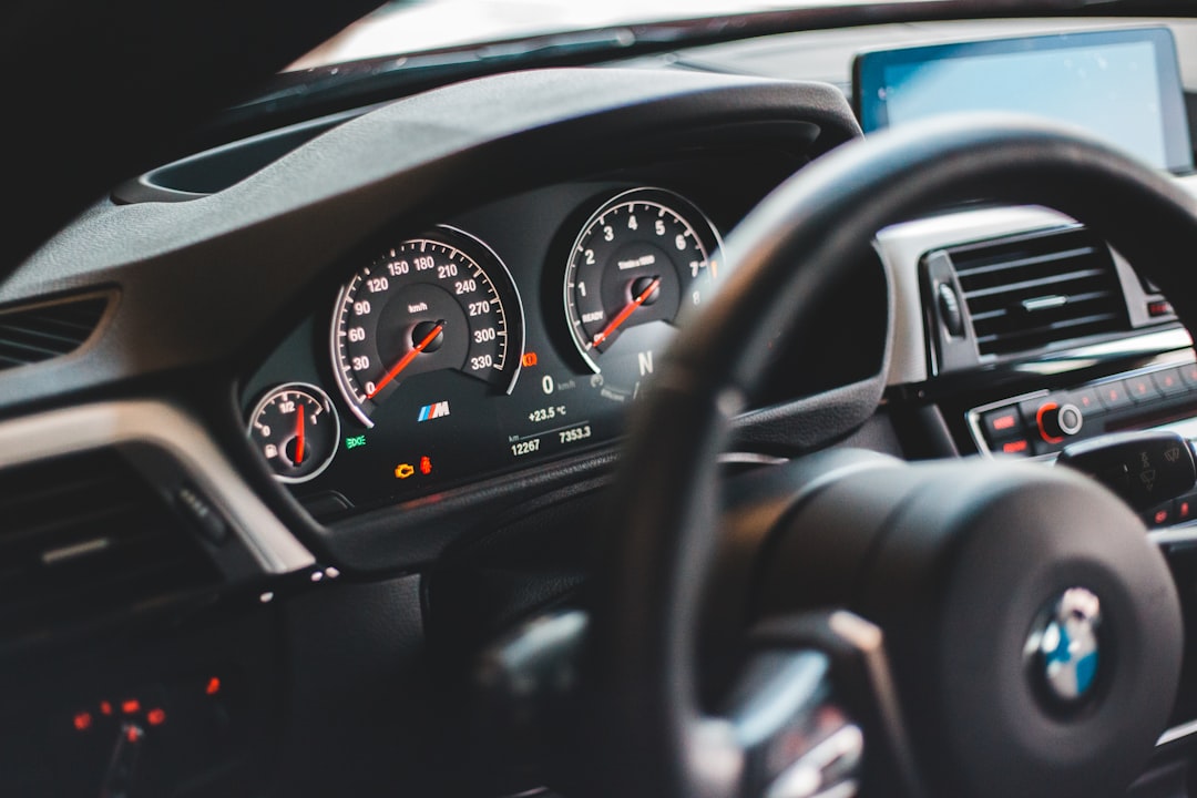 black car instrument cluster panel