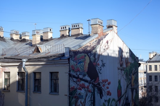 white and blue concrete house under blue sky during daytime in Санкт-Петербург Russia