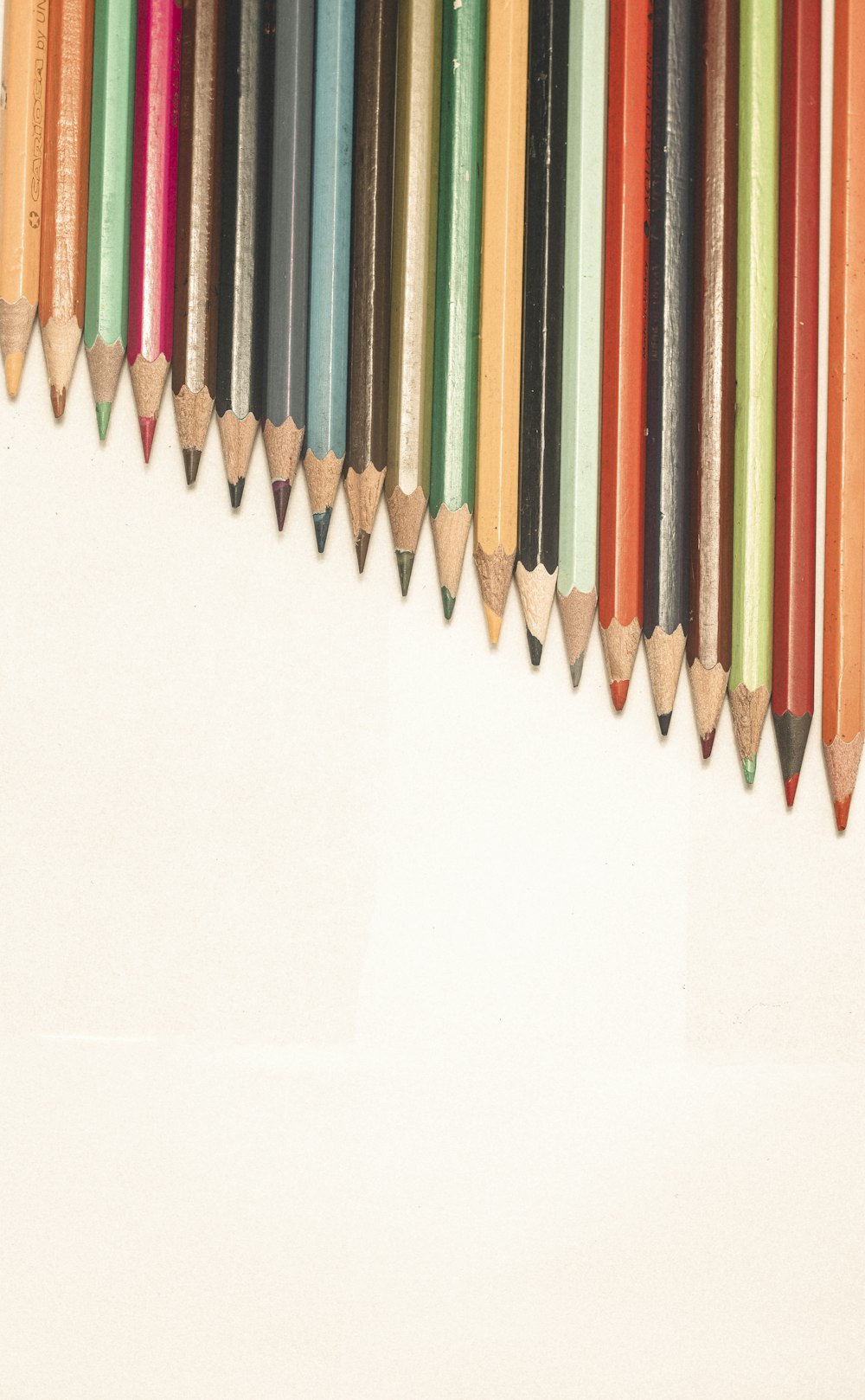 color pencils on white paper