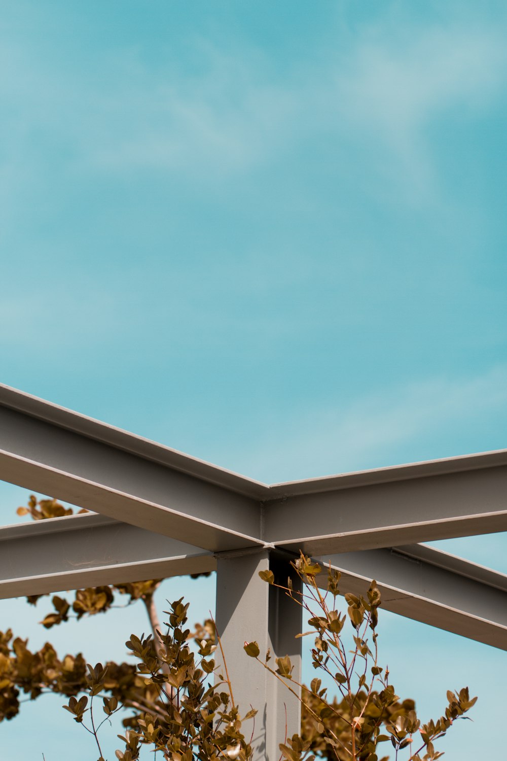 brown and white wooden roof under blue sky during daytime