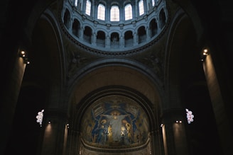 low angle view of cathedral ceiling
