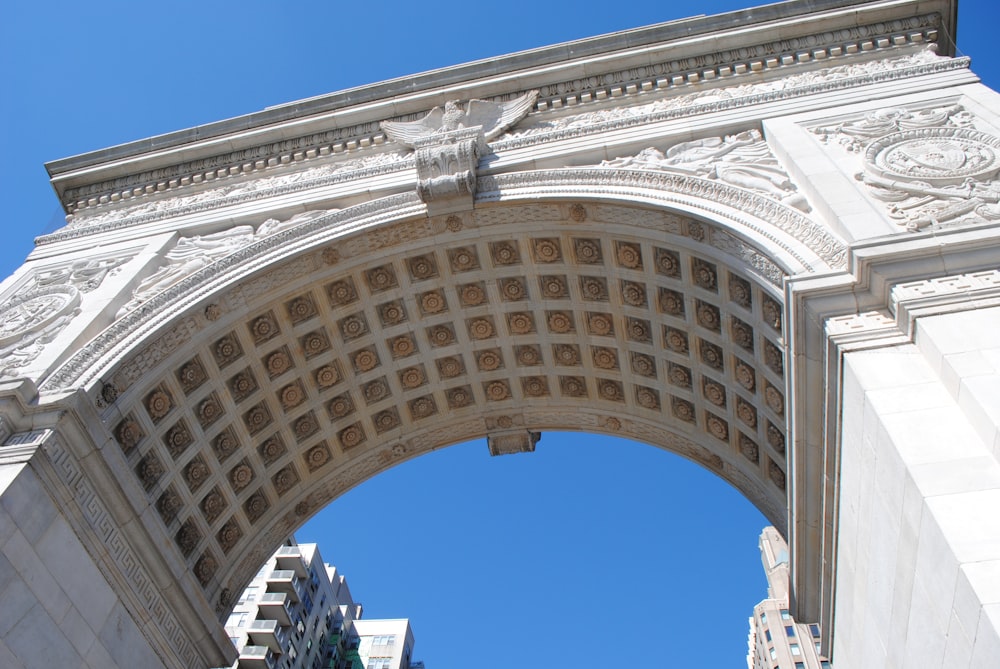 white and brown arch gate