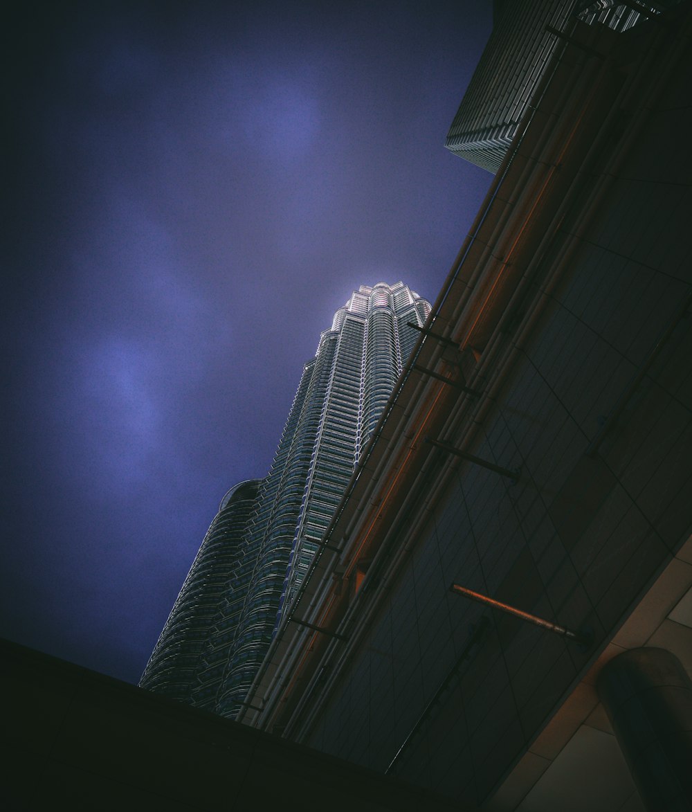 low angle photography of high rise building