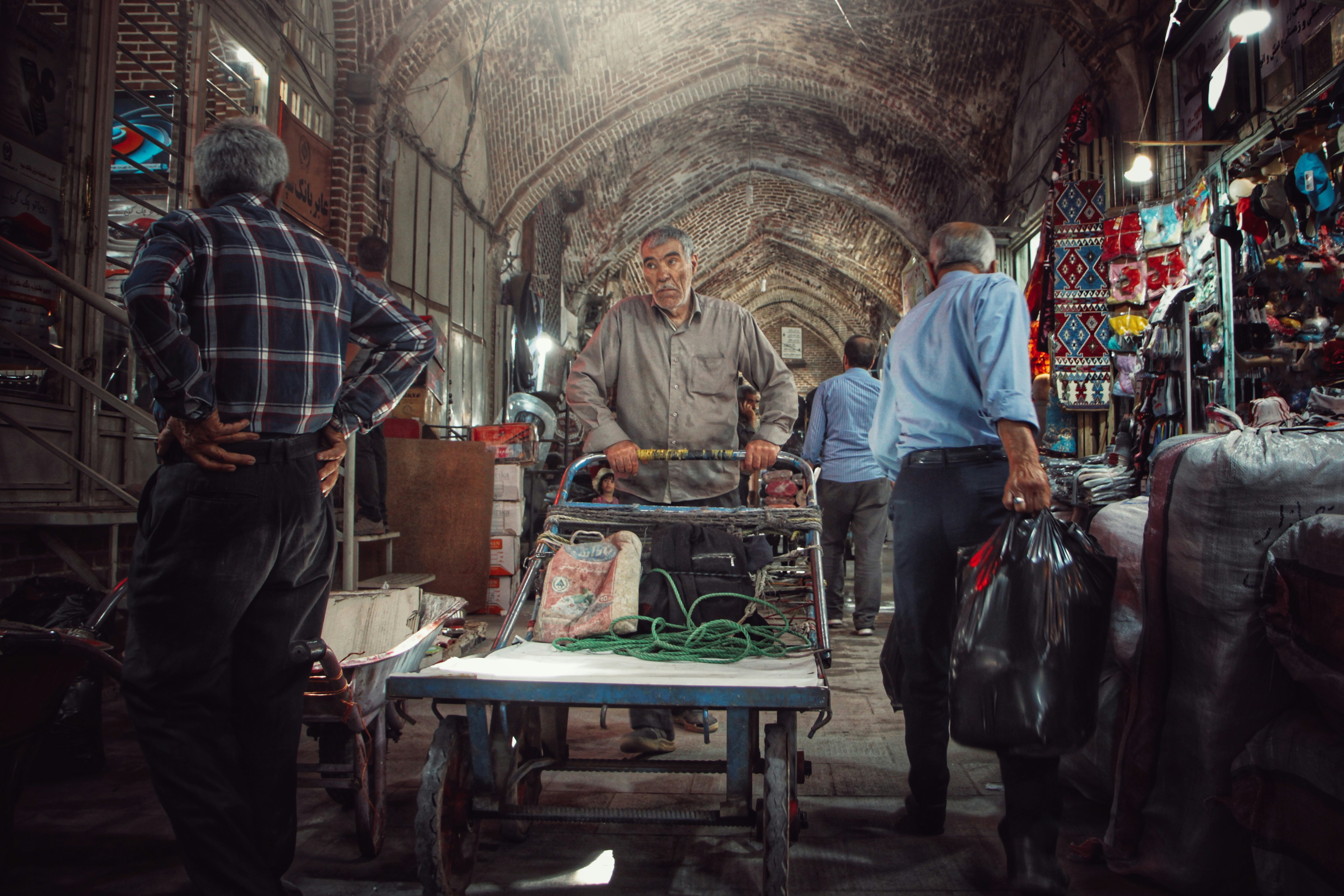 People working in Bazaar of Tabriz In Iran