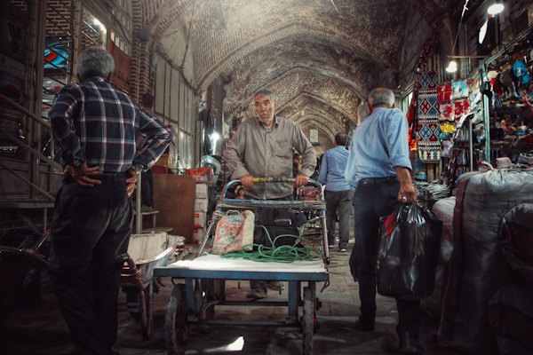 Traders in the Grand Bazaar — Tabriz, Iran